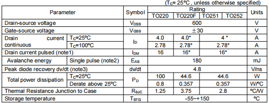 600v4a場效應管,KND4360A