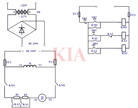 直流電機調速電路圖,接線圖分享-KIA MOS管